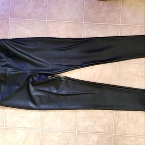 Faux leather Wide waist band leggings